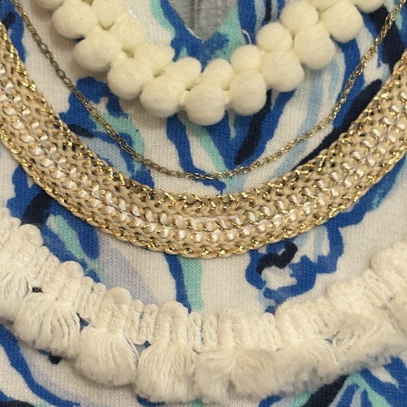 Lilly Pulitzer | Harper Blue White Conch Shell Pattern Tropical Shift Dress XXS - Picture 14 of 17